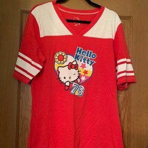 Red jersey style Hello Kitty t-shirt